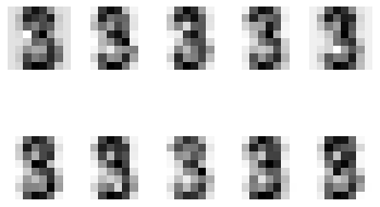 Output 17. EMMforGMM learned distributions - digit 3.